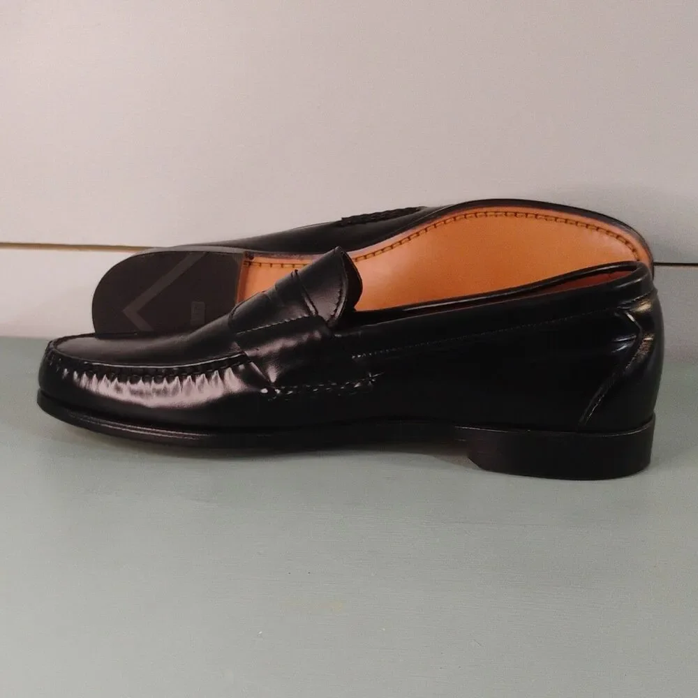 Allen Edmonds Men's Black Leather Penny Slip-On Dress Loafer Almond Toe 11.5B
